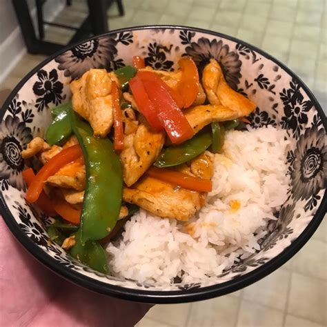 [Homemade] Gochujang Stir Fried Chicken and Snow Peas : r/food