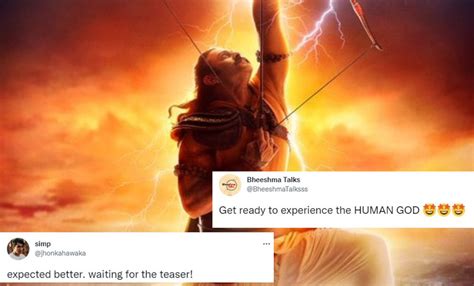 'Adipurush' Teaser Poster Shows Prabhas As Lord Rama And The Internet ...