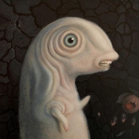 ‘Nessie’, 2018, acrylic on panel, 5″ x 5″