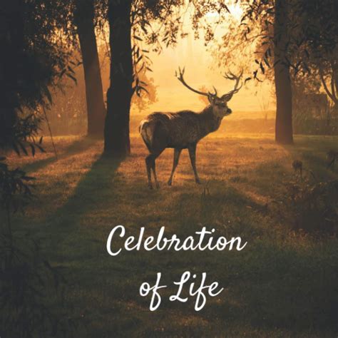 Celebration of Life: Funeral Guest Book (Deer Photo) for Memorial ...