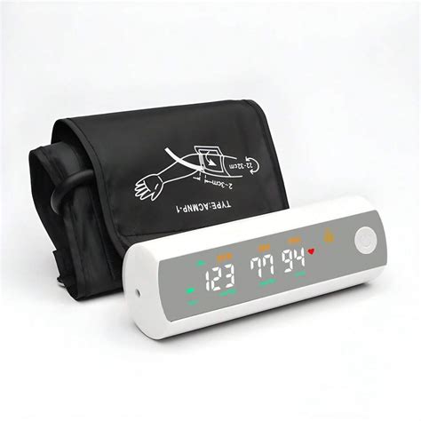 Tragbarer Blutdruckmonitor am Arm mit Drucksensor, automatischer ...