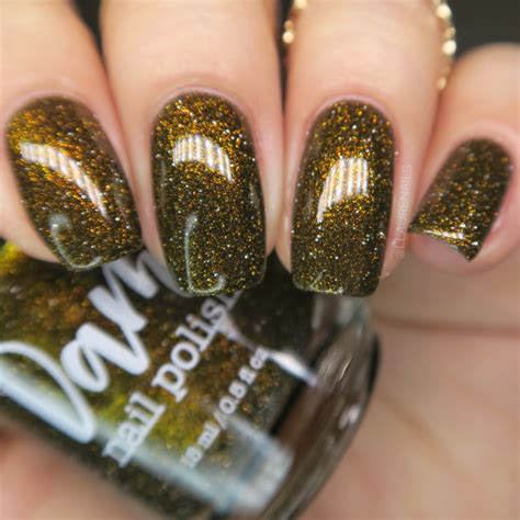 Champagne Sparkle - Black Reflective Glitter Nail Polish - Nostalgia ...