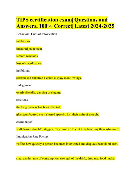 TIPS Certification Study Guide| TIPS CERTIFICATION EXAMs (2 best ...