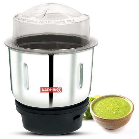 Buy AADHIK Mixer Jar 400 ml Chutney Jar, Quality Stainless Steel Blades ...