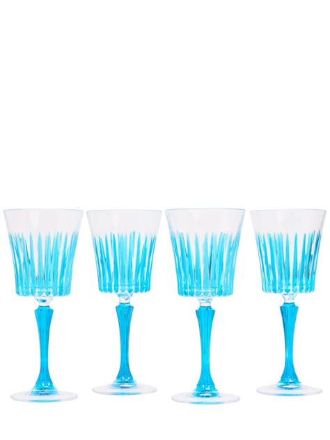Set of 4 hand-painted wine glasses - Les Ottomans - Home | Luisaviaroma