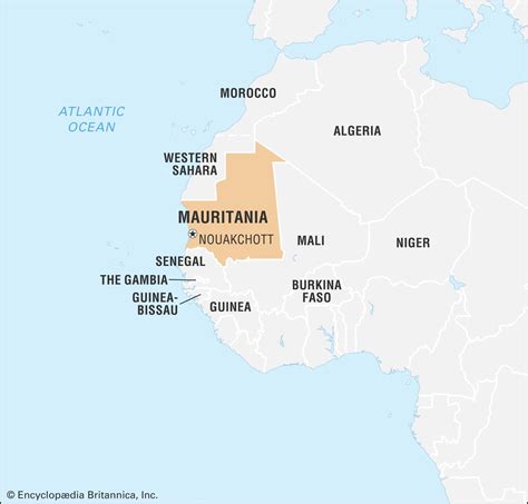 Political Map Of Mauritania