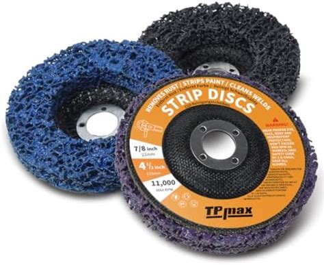 TPmax 4-1/2" x7/8'' Stripping Discs Rust Remover Wheel Remove Paint and ...