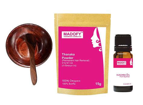 Buy Madofy Grade a thanaka (tanaka) powder 15gm kusumba oil 15 ml for ...