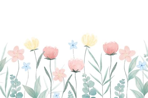 Fundo de primavera pintado com aquarela | Vetor Grátis