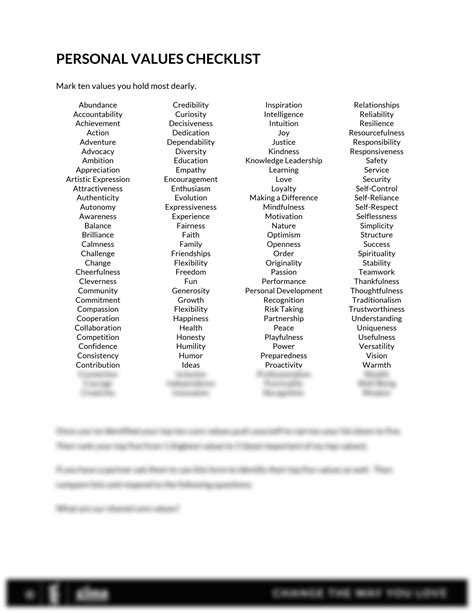 Image result for Work Values Checklist