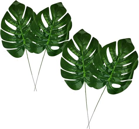 Buy JAGMAG® Set of 6 Artificial Palm Leaves Golden Tropical Leaves ...