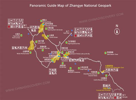 Zhangye Danxia Geopark Map | Zhangye Binggou Danxia Map 2026/2027