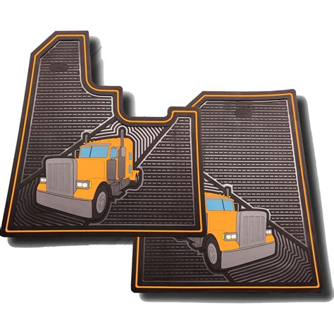 M&C Peterbilt Truck 05 Driver and Passenger Floor Mat Set, 24in.W x ...
