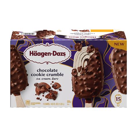 Haagen-Dazs Chocolate Cookie Crumble Ice Cream Bars, 15 ct. | BJ's ...