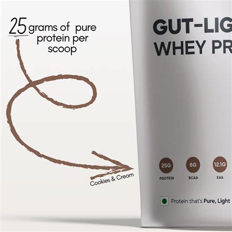 Gut-Light Whey Protein - Cookies & Cream | Pure Protein - No Gimmicks ...