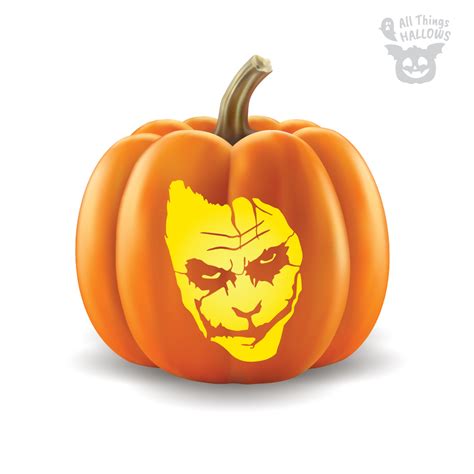 Joker Pumpkin Stencil - Allthingshallows.com – AllThingsHallows