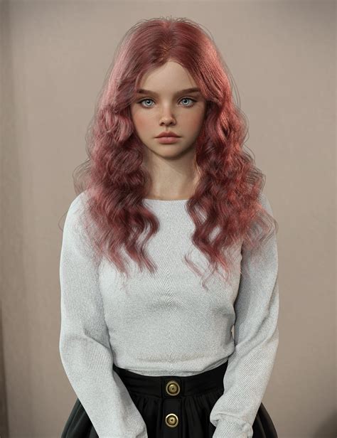 dForce Luscious Curly Hair for Genesis 9 | Daz 3D