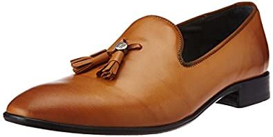Buy CR7 Cristiano Ronaldo Men's Flamenco Dressy Cognac Leather Loafers ...