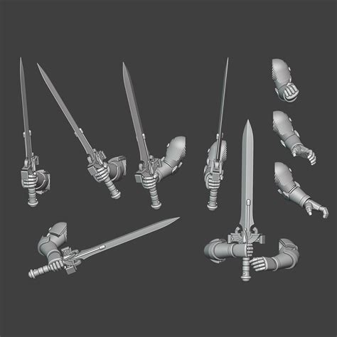 STL file Gen 6 Sanguine Sword arms 🗡️ ・Model to download and 3D print・Cults