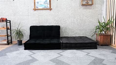 Japanese Floor Sofa, Minimalist Couch With Back, French Cushion Custom ...