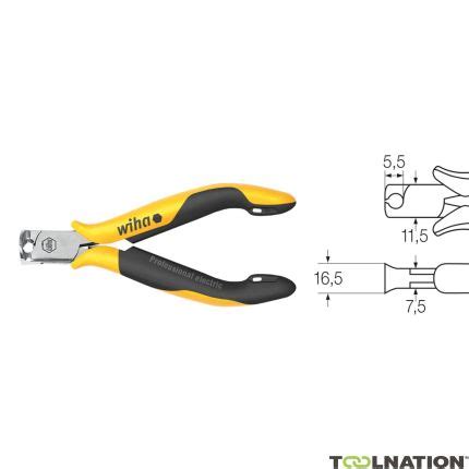 Wiha 27453 Head cutter Professional ESD wide head with small bevel in ...