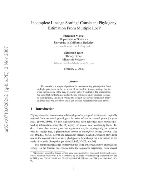 Image result for Two Types of Incomplete Lineage Sorting