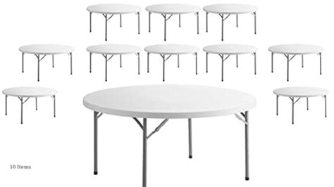 Buy 10 Pack! White Granite 60" / 150 Cm / 60 Inch Round Folding Table ...