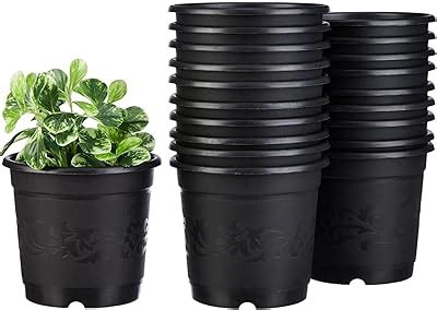 Guruji Plantation 60 Pcs of 4 Inch Round Black Plastic Flower Pots for ...