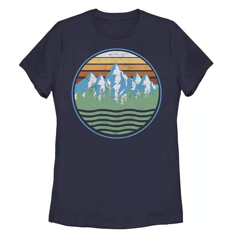 Juniors' Mountain Range Color Pop Portrait Tee
