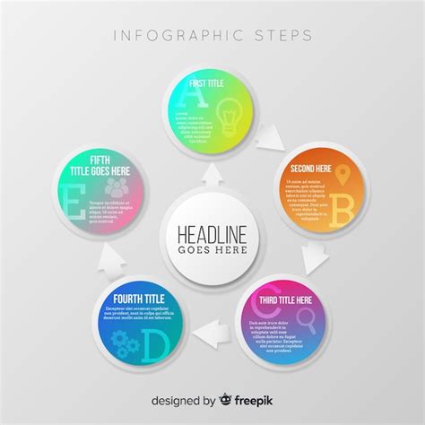 Gradi di infografica gradiente | Vettore Gratis