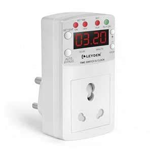 LEYDEN® TP-CLK 16A 220V AC Digital Real Time Clock Timer Plug Socket ...