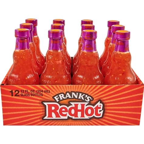 Frank's Redhot Sweet Chili Hot Sauce Bottle, 12 Fluid Ounce, 12 Per Case