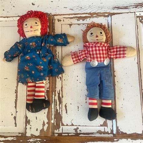 Vintage Antique Raggedy Ann & Andy Doll Set - Etsy