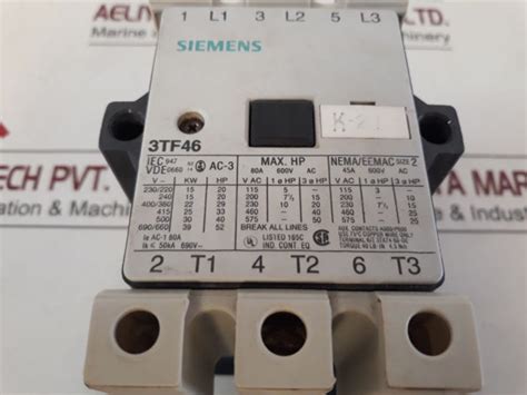 Siemens 3Tf46 Contactor 45A 600V Ac – Aeliya Marine