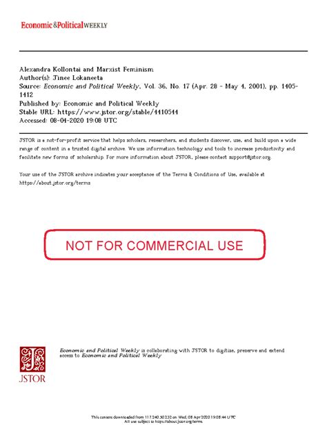 Alexandra Kollontaai and Marxist Feminism Jinee Lokaneeta 1 - Alexandra ...