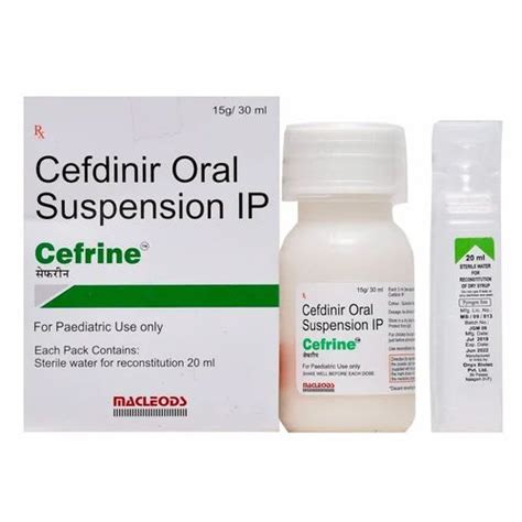 Cefrine Cefdinir 125mg/5ml Oral Suspension, Packaging Size: 30 ml at ...