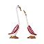 eCraftIndia Loving Swan Couple White Meenakari Metal Figurine (8 cm x 3 ...