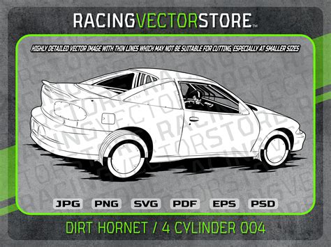 Dirt Hornet 4 Cylinder Race Car Highly Detailed Vector Image in .svg ...