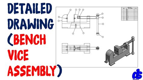 Image result for Machine Vice Assembly Drawing