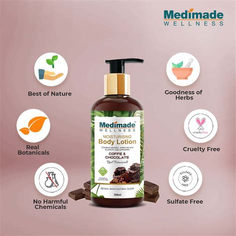 Buy MEDIMADE COFFEE AND CHOCOLATE MOISTURISING BODY LOTION - 300 ML ...