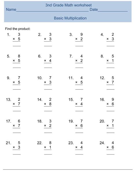 Image result for Third Math Worksheets