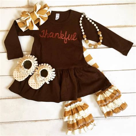 Thankful Dress with Mustard leggings, Thanksgiving outfit. Special pre-order … | Baby girl ...