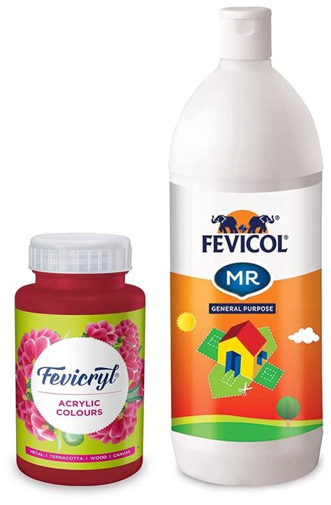 Pidilite Fevicryl Acrylic Colour, Maroon Acrylic Paint, 500 ml ...