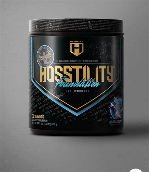 Sam Sulek Hosstile Hosstility Foundation pre workout blue gummy shark ...