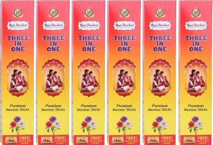 Hari Darshan Three-in-One Premium Incense Sticks Agarbatti (Pack of 6 ...