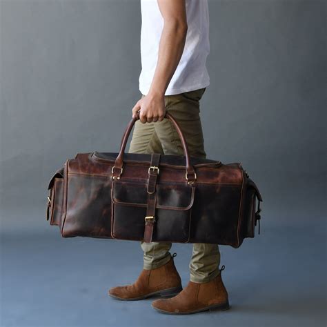 Genuine Leather Travel Duffle Bag | Leather Travel Bag | MaheTri