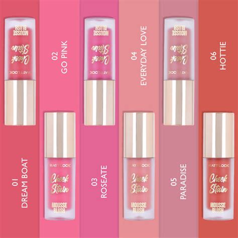 Mattlook Cheek Stain Mousse Blush, Infused with Hyaluronic acid and Vi ...