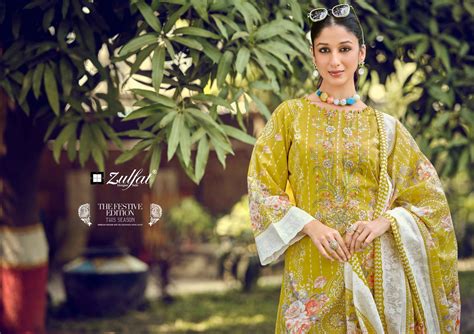 Zulfat Sana Safina Vol 4 Cotton Print With Embroidered Dress Material