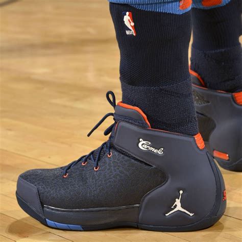 Carmelo Anthony vistiendo una nueva Jordan Melo 1.5 PE esta noche Nike ...