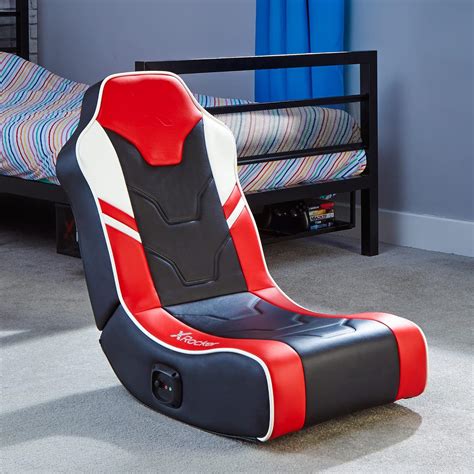 X-Rocker Shadow Gaming Chair for Kids and Juniors, 2.0 Audio Floor ...